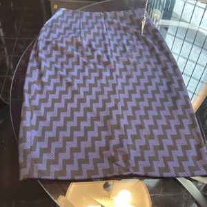 Unworn skirt, Halogen brand, black and blue.